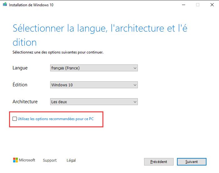 Télécharger l’ISO de Windows 10